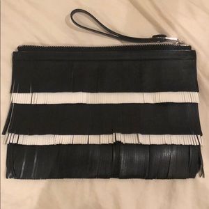 Proenza Schouler leather fringe clutch